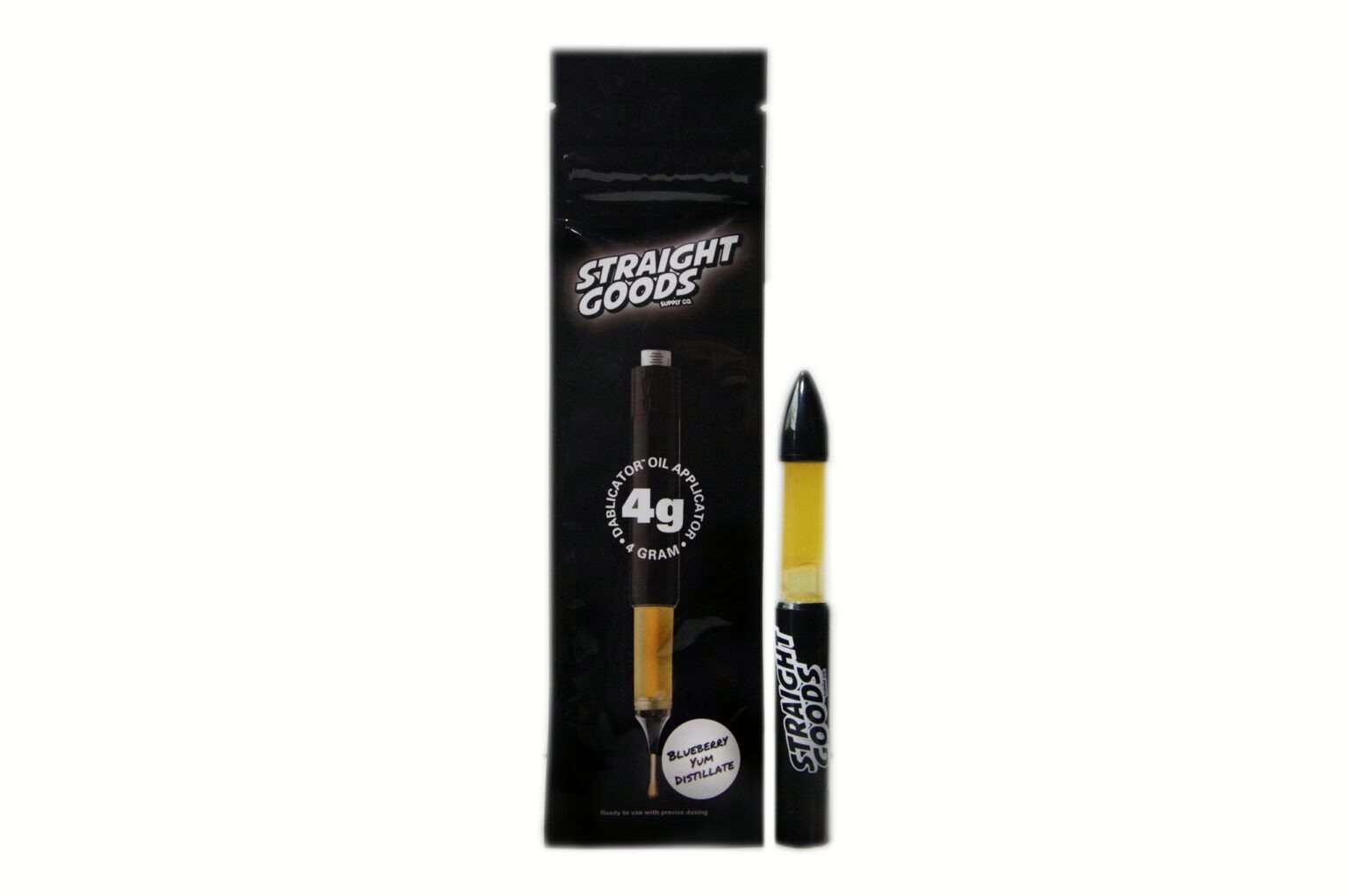 Straight Goods 4G Dablicator Blueberry Yum distillate oil applicator with packaging