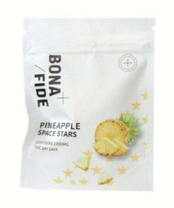 Bonafide Pineapple Space Stars package with four 250mg THC vegan star gummies