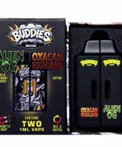Buddies Brand 2G Dual Chamber Vape (2 x 1 Gram) - Alien OG (I) + Oxacan Highland (S)