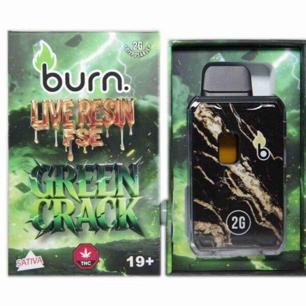 Burn 2G Live Resin FSE Disposable Vape - Green Crack (S)