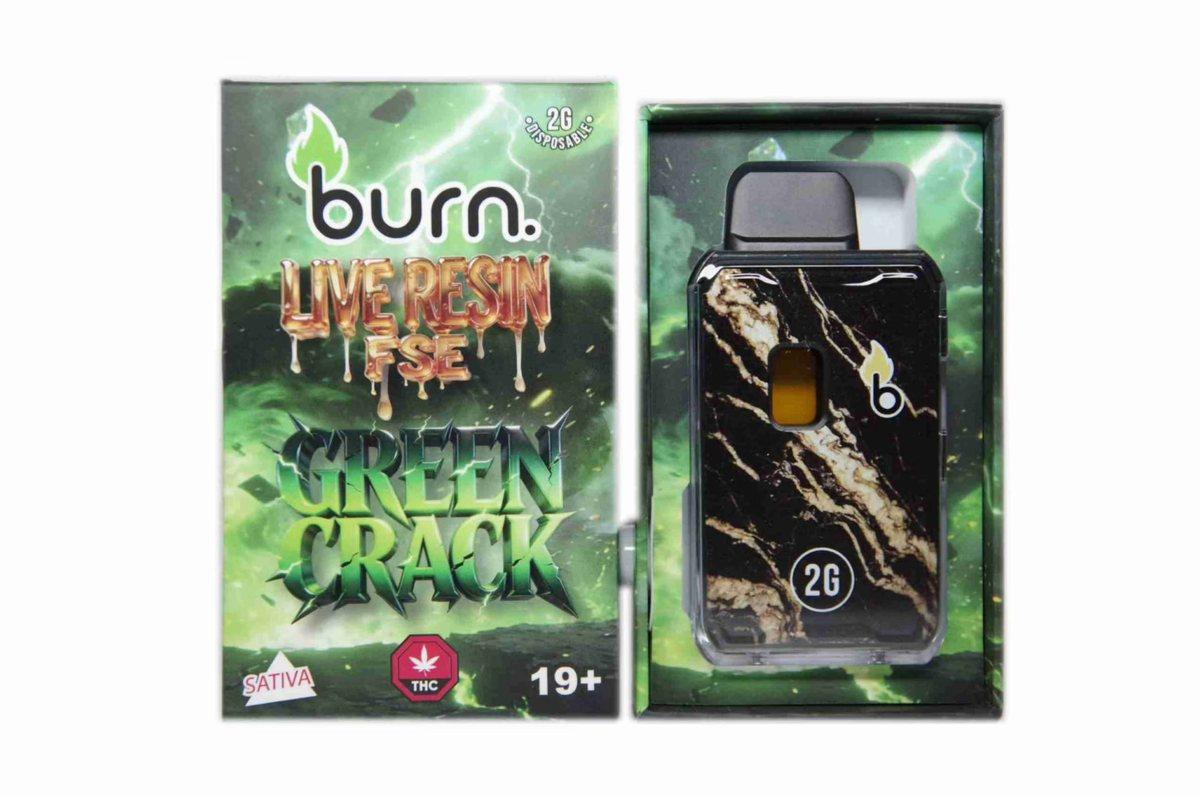 Burn 2G Live Resin FSE Disposable Vape - Green Crack (S)