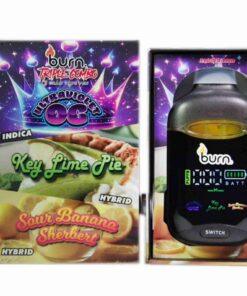 Burn 3G Triple Combo Vape (3 x 1 Gram) - Ultraviolet OG (I) + Key Lime Pie (H) + Sour Banana Sherbert (H)