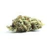 Close-up image of Chocolope cannabis flower, a AA sativa with long airy buds and a THC range of 16%-19%.
