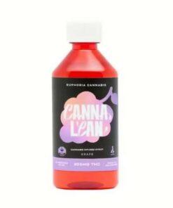 Bottle of Euphoria Canna Lean Grape cannabis-infused syrup, 900mg THC