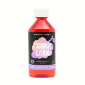 Bottle of Euphoria Canna Lean Grape cannabis-infused syrup, 900mg THC
