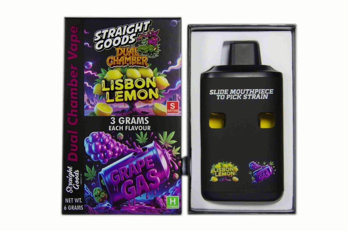 Straight Goods 6G Dual Chamber Vape - Lisbon Lemon (S) x Grape Gas (H)