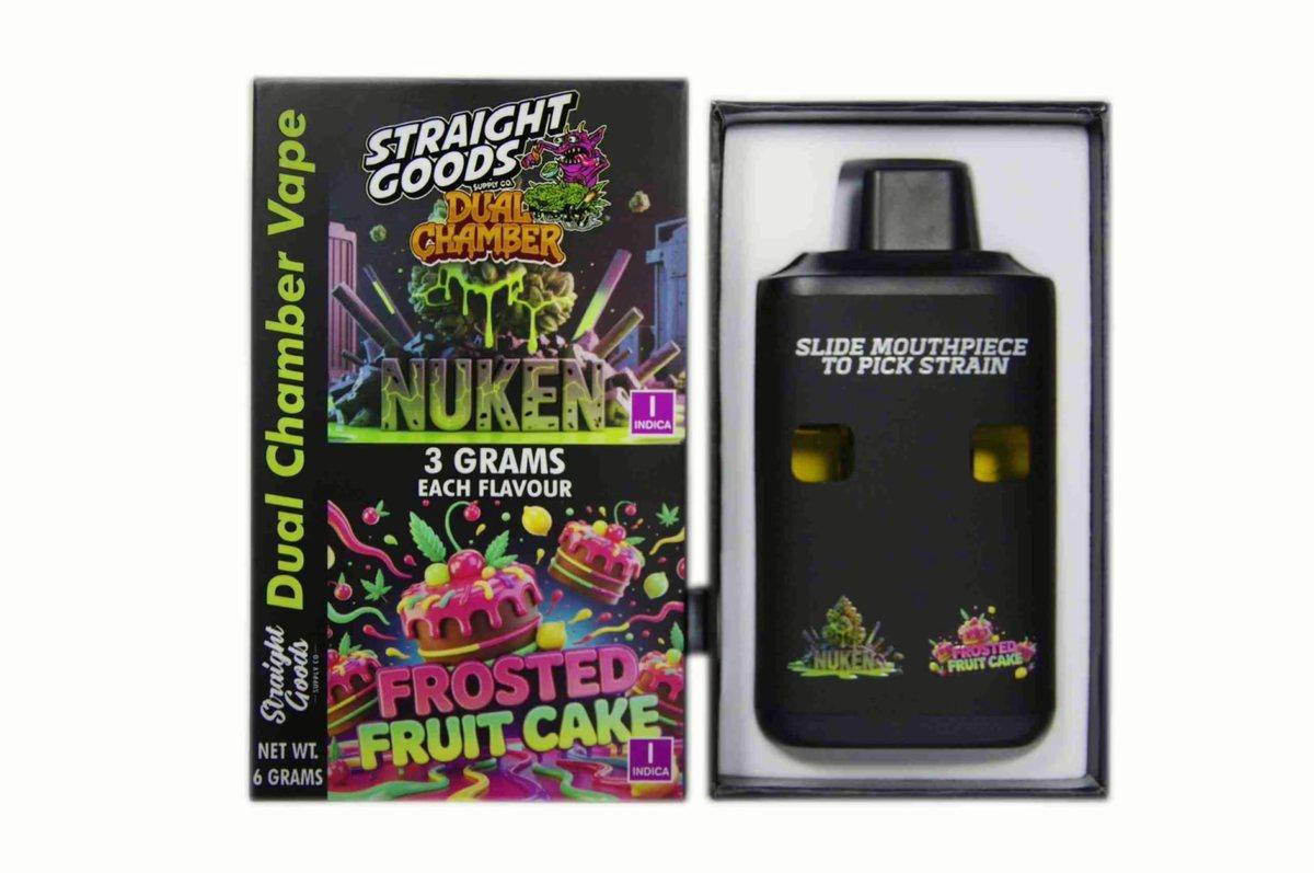 Straight Goods 6G Dual Chamber Vape - Nuken (I) x Frosted Fruit Cake (I)