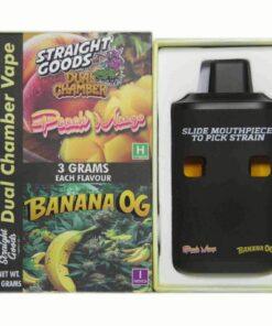 Straight Goods 6G Dual Chamber Vape - Peach Mango (H) x Banana OG (I)