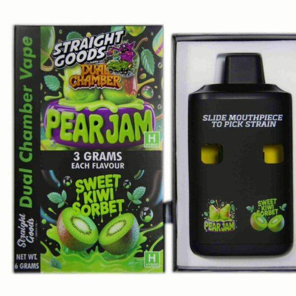 Straight Goods 6G Dual Chamber Vape - Pear Jam (H) x Sweet Kiwi Sorbet (H)