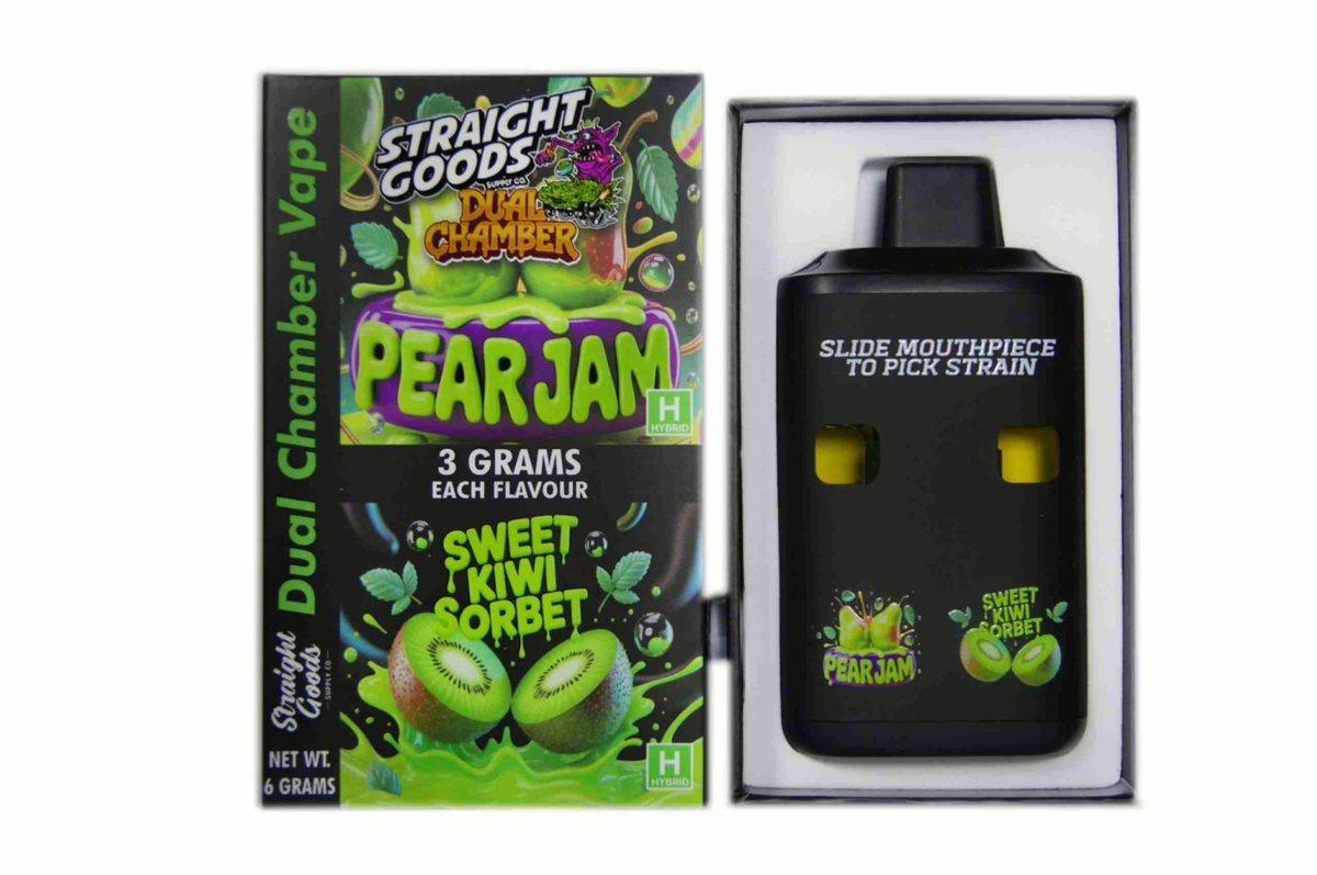 Straight Goods 6G Dual Chamber Vape - Pear Jam (H) x Sweet Kiwi Sorbet (H)