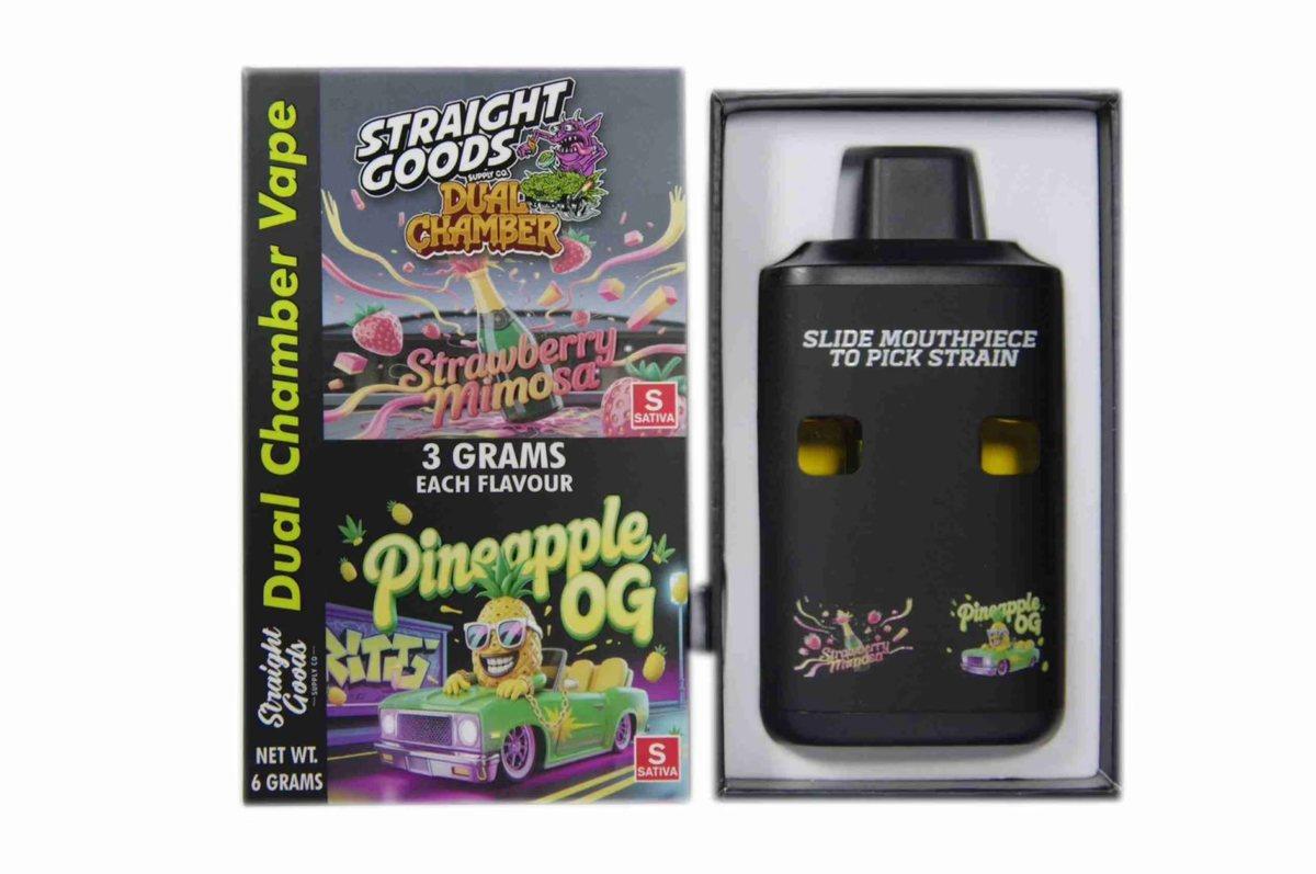 Straight Goods 6G Dual Chamber Vape - Strawberry Mimosa (S) x Pineapple OG (S)