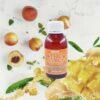 Bottle of Sky High Edibles THC syrup, Peach Mango flavour, 3000mg THC
