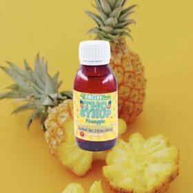 Bottle of Sky High Edibles THC syrup, Pineapple flavour, 3000mg THC