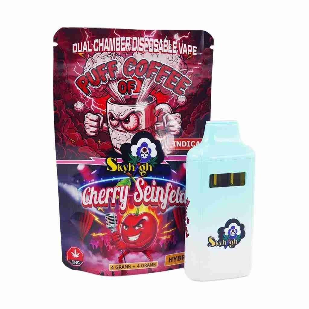 Sky High 8G Dual Chamber Vape - Puff of Coffee + Cherry Seinfeld