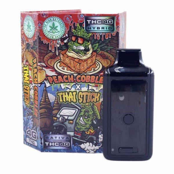 So High Extracts 8G Dual Chamber Vape - Peach Cobbler (S) x Thai Stick (H)