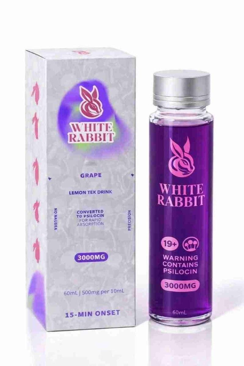 White Rabbit Lemon Tek Mushroom Drink - Grape 3000mg